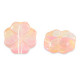 Abalorio de cristal 10mm Trébol - Rosa melocotón